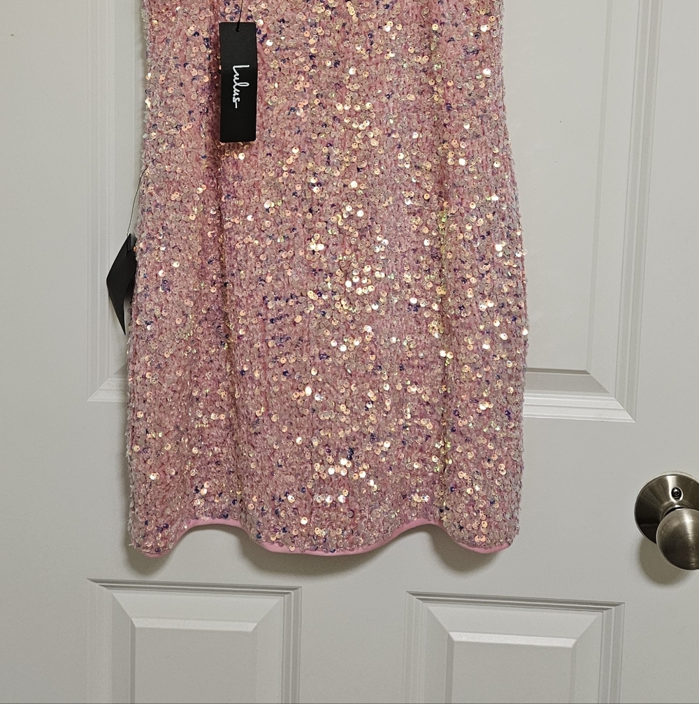 Lulu's Soft Pink Knit Top - Picture 5 of 5